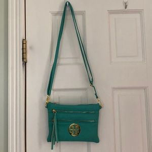 Turquoise Tory Burch crossbody bag